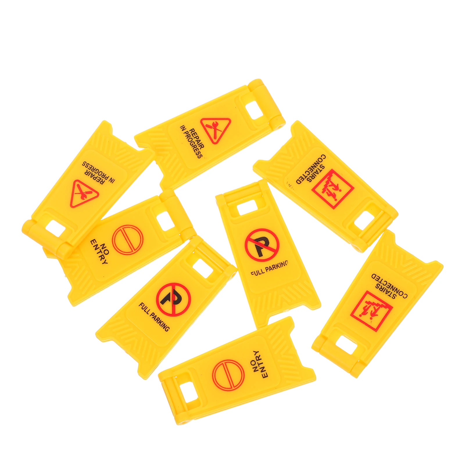 

8pcs Children Traffic Warning Signs Small Simulation Road Barricade Models Toys Kids Cognitive Educational Playsets Lightweight