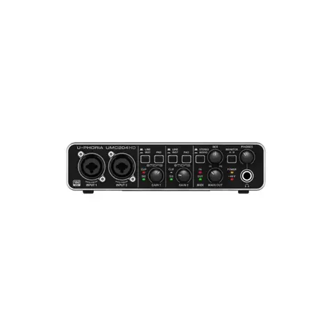External Sound Card Recording 2x4,24-Bit/192 kHz USB Audio/MIDI Interface With Midas Mic Preamplifiers UMC204HD