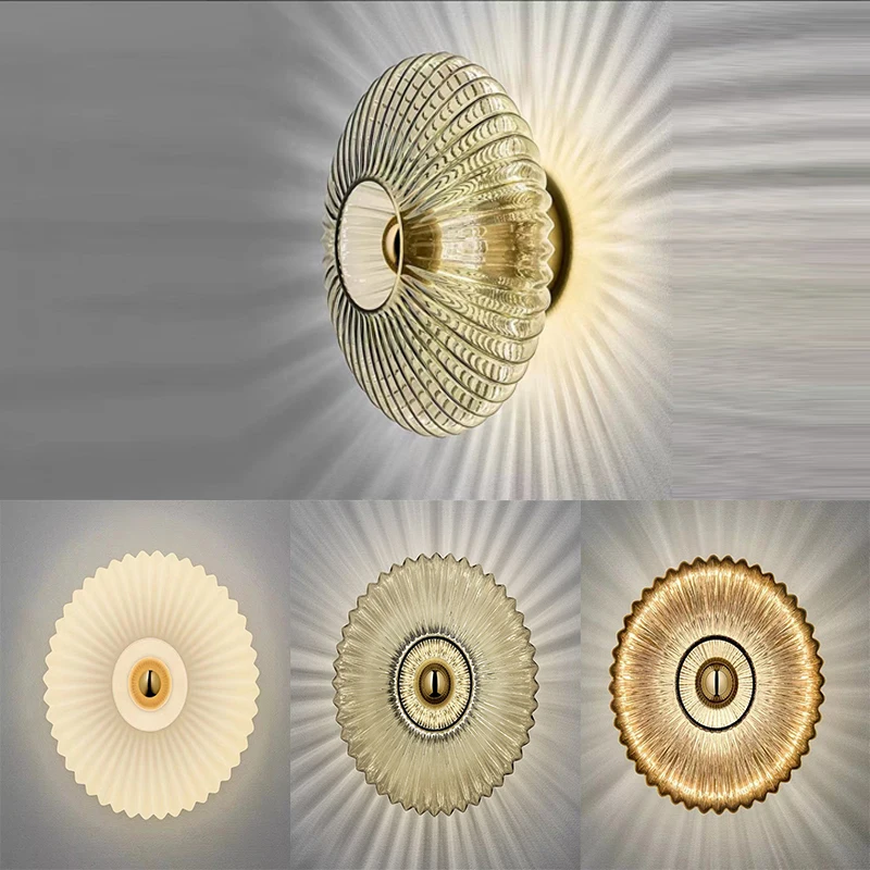

Glass Wall Lamp Glass Wall Sconce For Corridor Background Bedroom Living Room Bedside Ambiance Wall Light Indoor Home Decor