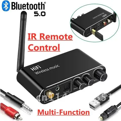 Analog to Digital Audio ADC Converter Optical Fiber Coaxial to 3.5MM AUX RCA Amplifier Car kit Speaker U Disk Bluetooth Receiver