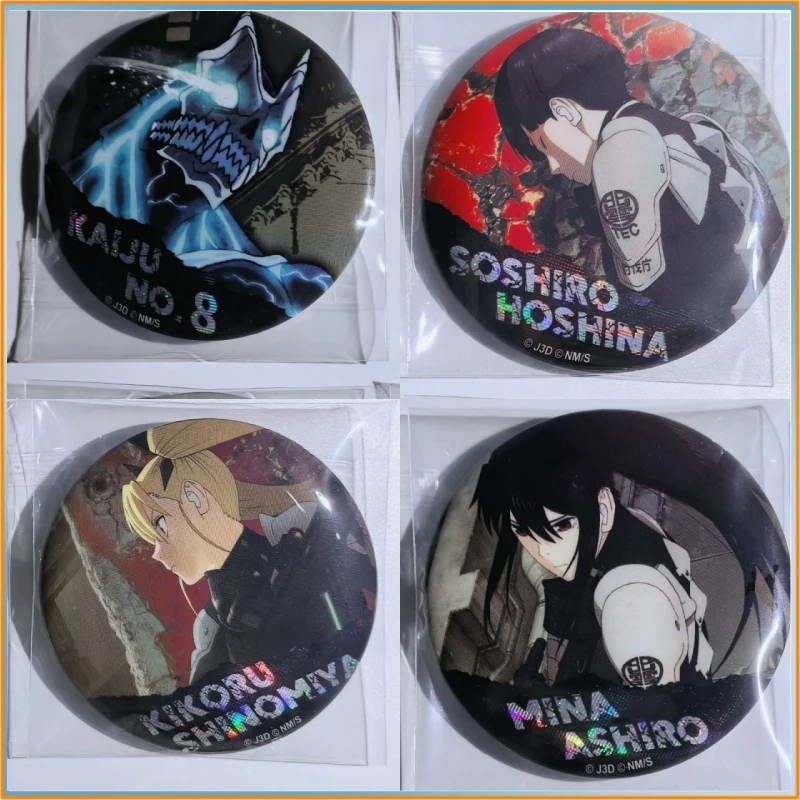 

Genuine Kaiju No.8 Tin Badge, Kafka Hibino, Mina Ashiro, Sosuke Hoshina, Anime Metal Brooch Badge Pin Blind Box Toy Gift