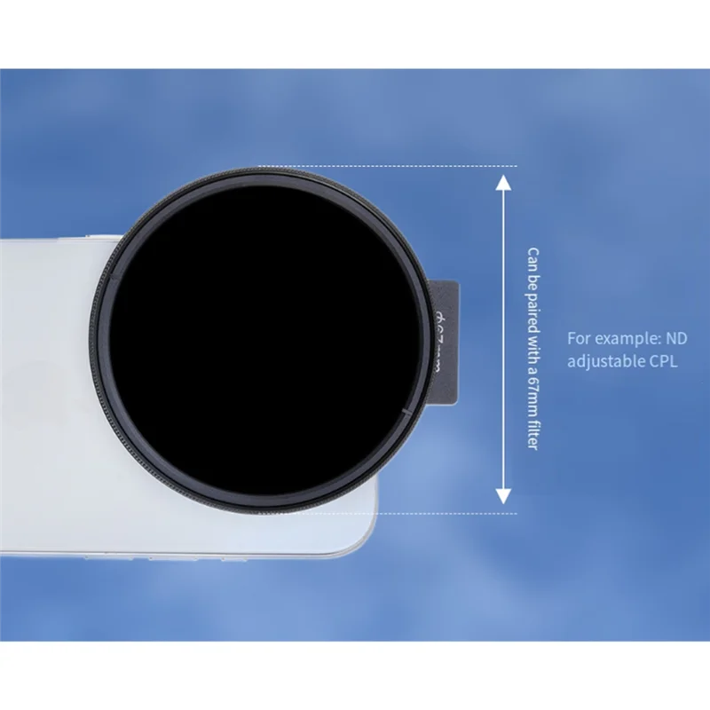 

FEDI-For 16 15 14 Camera Lens Filter 67Mm Clip Holder With ND 87HC For Phone Accessories