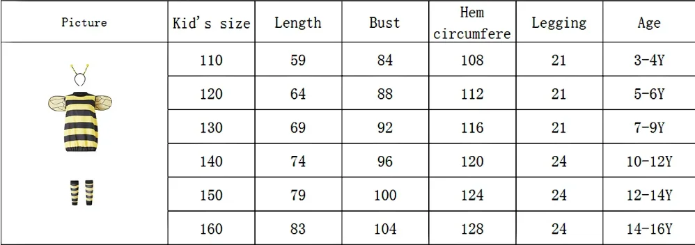 꿀벌 코스튬 어린이 할로윈 코스프레 세트, 날개 달린 꿀벌 원피스, 머리띠 다리 소매 및 머리 고리, 무대 쇼 원피스