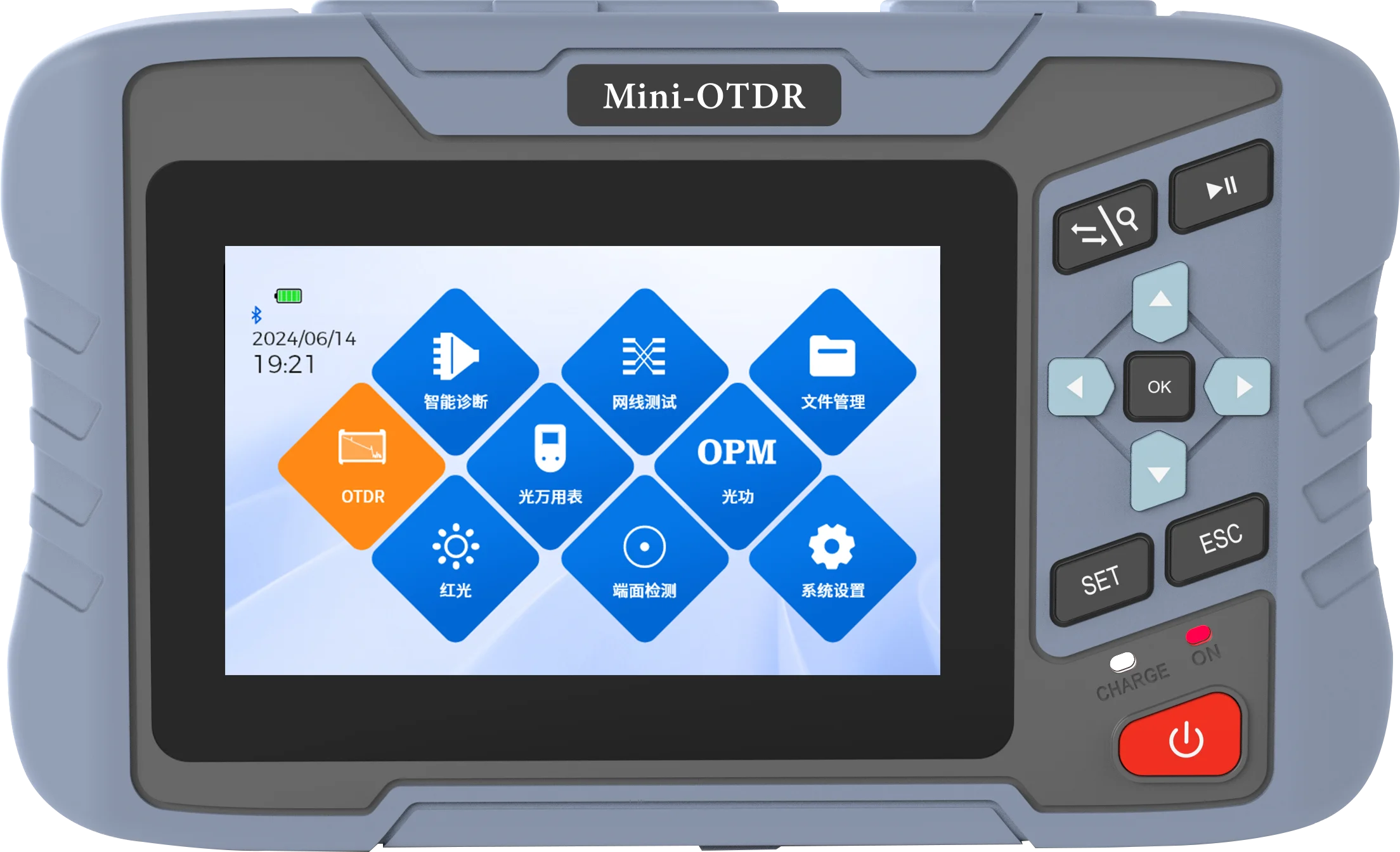 MINI OTDR 1310/1550 26/24dB 100km 4.3 Inch Screen IOLM Customization 20-45dB 800-1700nm Fiber Optic Equipment Tester