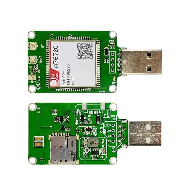 SIMCOM A7672G USB Dongle with Antenna Global band A7672G-LABA Support 4G+2G LTE CAT1 Module Modem kit