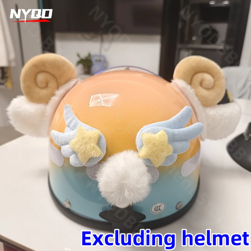 

Helmet Decoration Sheep Antlers Deer Antlers Quick Release Stickers Retro Motorcycle helmet Ski Helmet Universal Decoration
