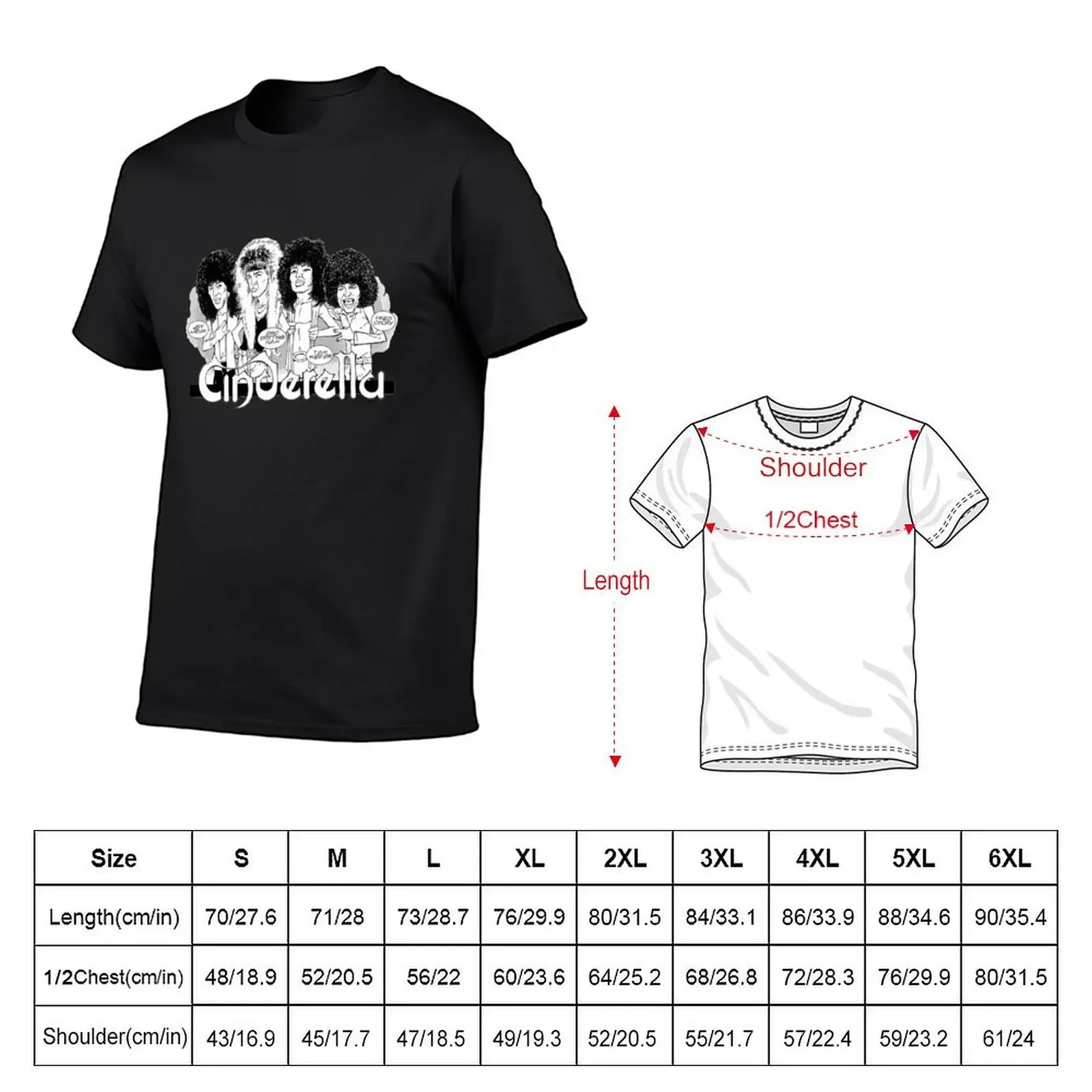 CINDERELLA ROCK BAND T-Shirt shirts graphic tee summer top heavyweight t shirts for men