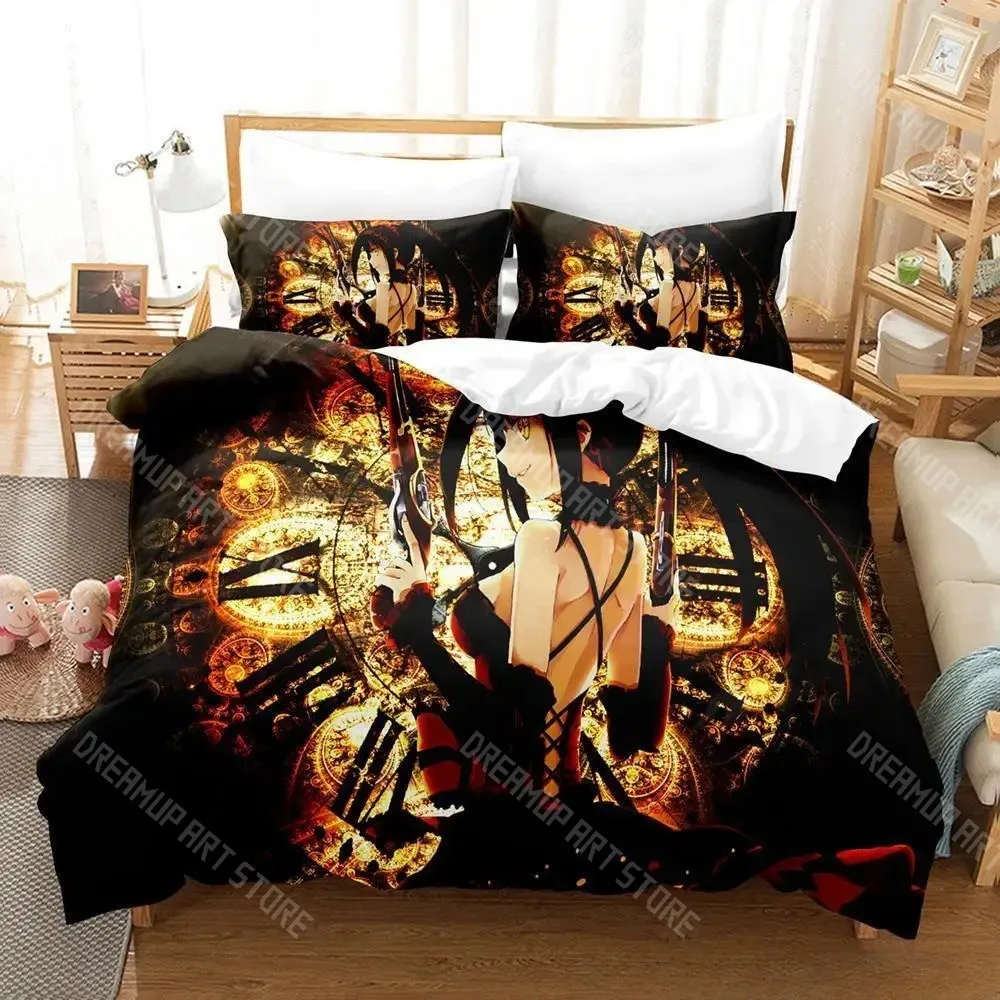 3D Print Date A Live Tokisaki Kurumi Bedding Set for Boys Girls Duvet Cover Pillowcase Twin Queen King Full Single Double Sizes