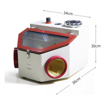 High-Quality Dental Twin-Pen Sandblasting Unit Electric Metal Lab Sandblast Machine with Sandblaster Pens for Precision Cleaning