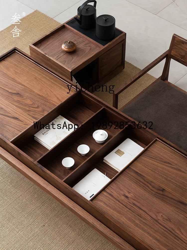 AA   black walnut solid wood new Chinese style low table zen aesthetic furniture tatami tea table