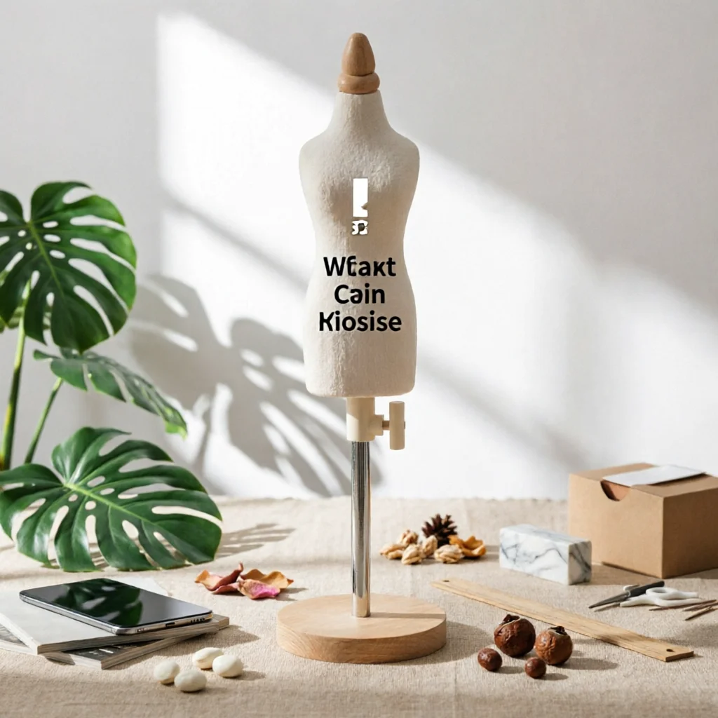 

Teaching Dress Form Wooden Base Pinnable Dress Form Dressmaker Mannequin Cotton Cover Fashion Display Pinning Surface