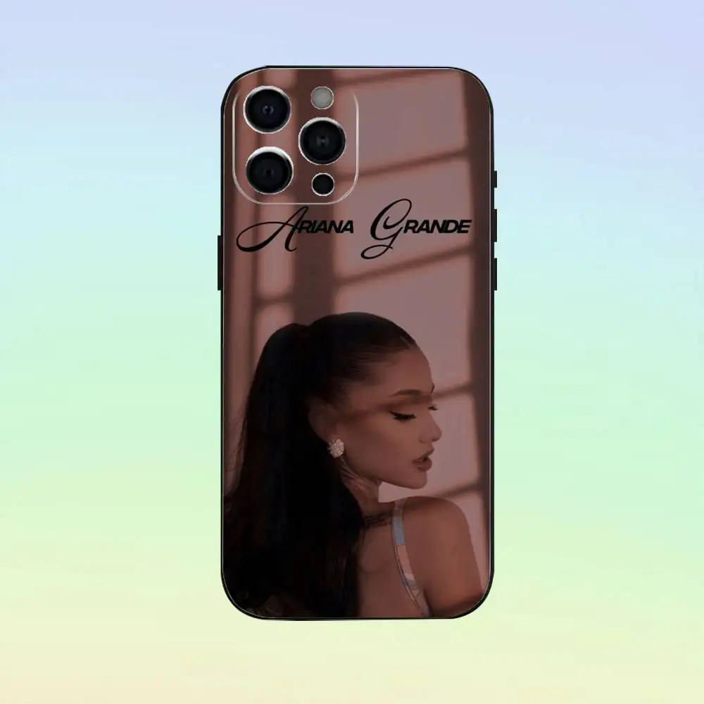 Coque de téléphone A-Ariana Singer g-grandes pour iPhone17,16,15,14,13,12,11 Plus,Pro Max, coque noire souple