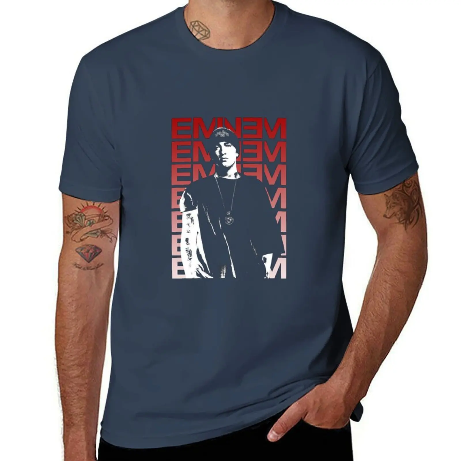 

rap em best selling Eminem T-Shirt Casual Lightweight Short Sleeve Top