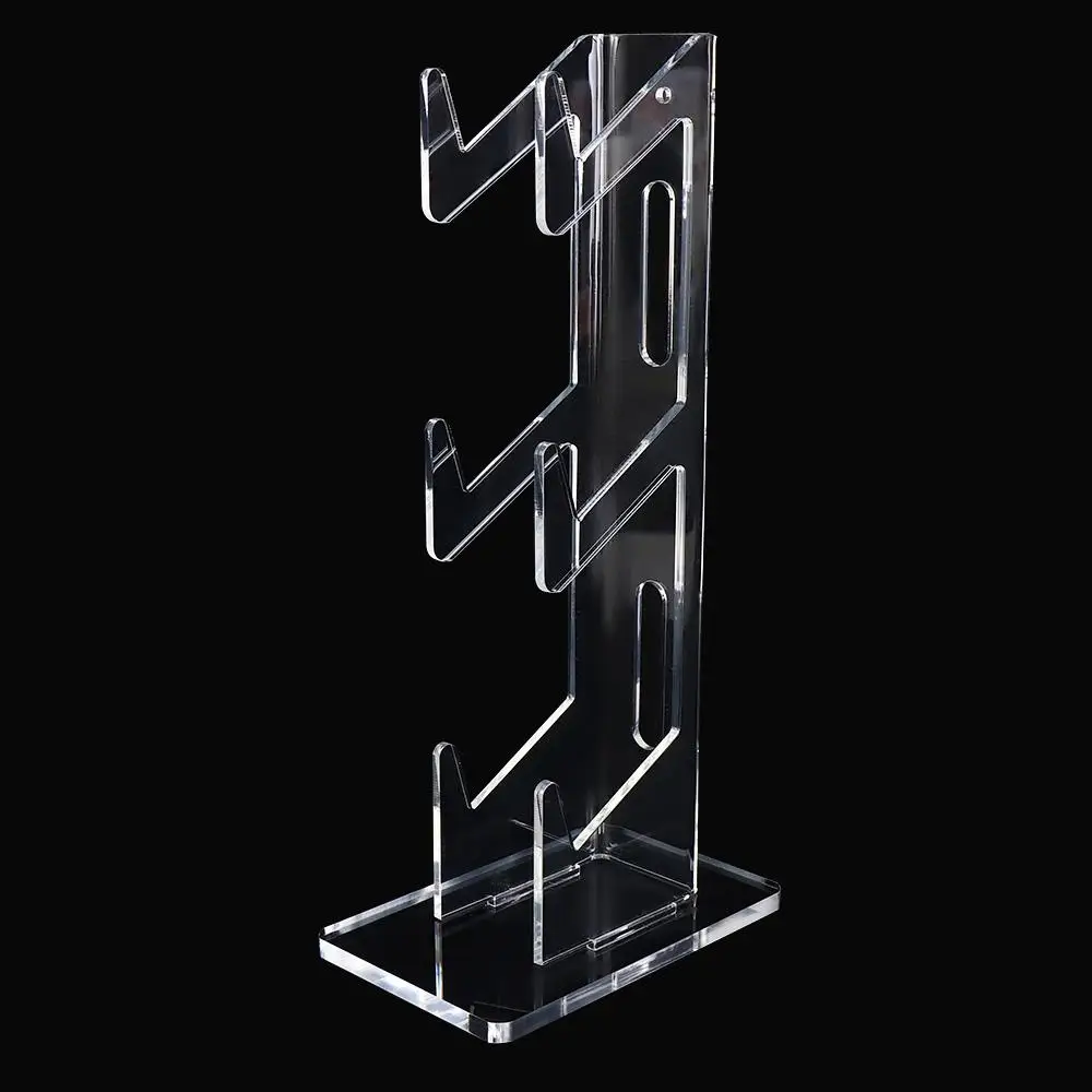 Durable Acrylic 3-Layer Controller Holder White Transparent Game Handle Display Stand Black Universal Computer Room