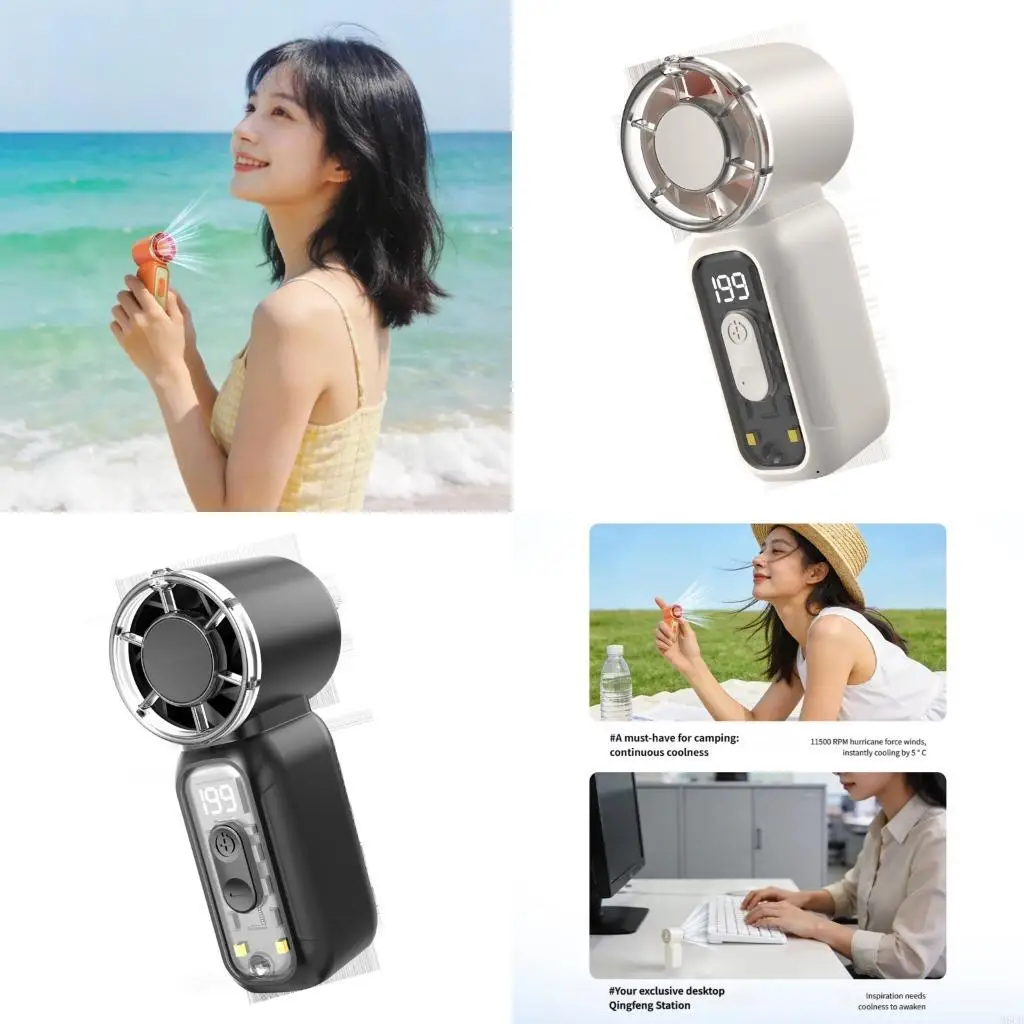 M6CB High Speed Rechargeable Fan Outdoor Portable Handheld Powerful Turbos Fan
