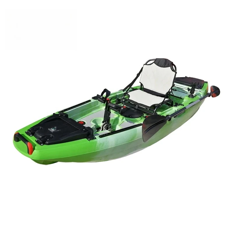 Newly 10ft tandem Sea Angler Sit on Top Fishing Kayak Rowing Boat with Foot Pedal