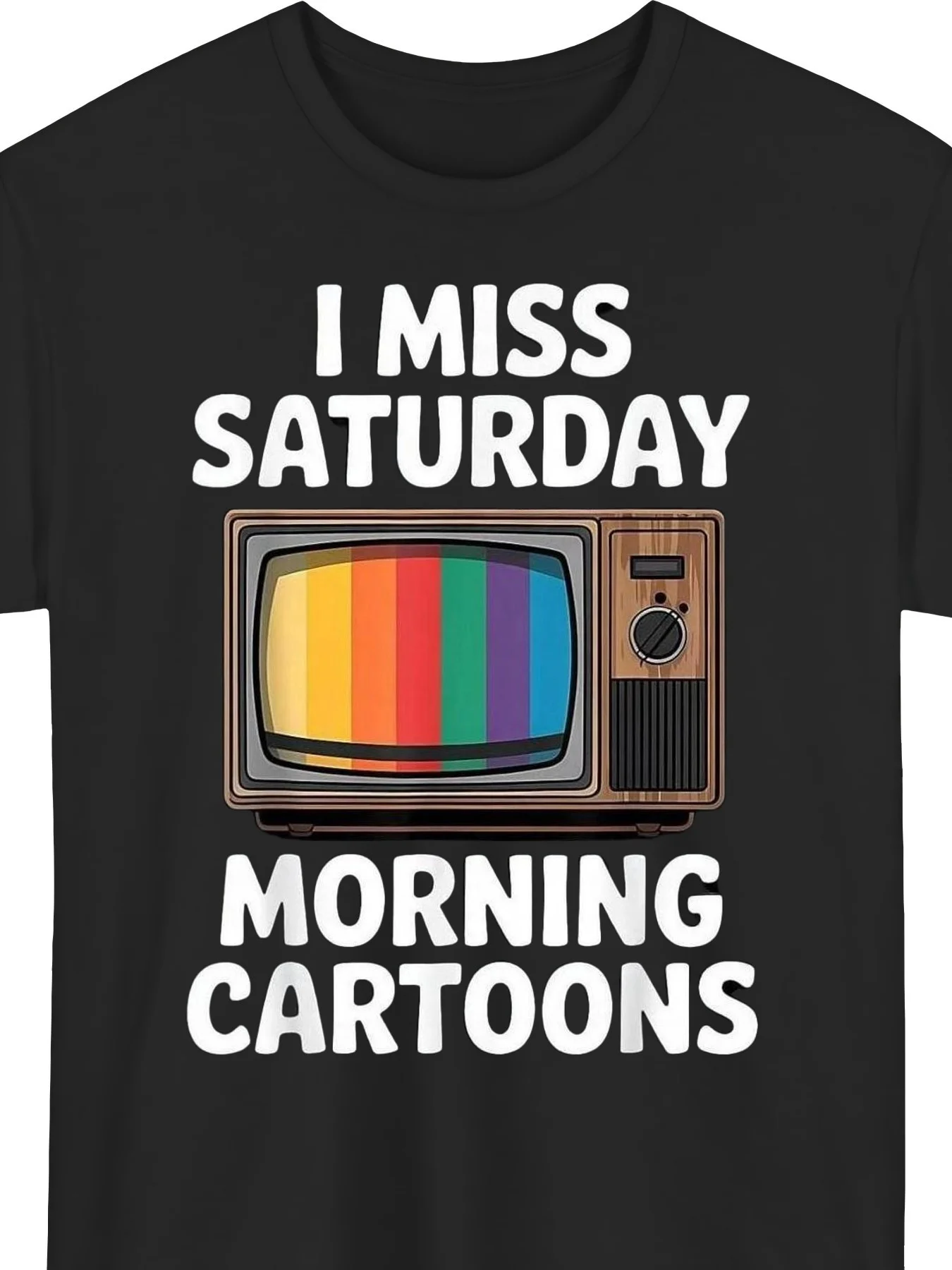 Nostalgic 80s Saturday Morning Cartoon Theme T-Shirt- Vintage 80s TV Show Print, Machine Washable, a Must-have for Cartoon Fans(iconic Style), for Teenager, Suitable for Casual Attire and Themed Parties