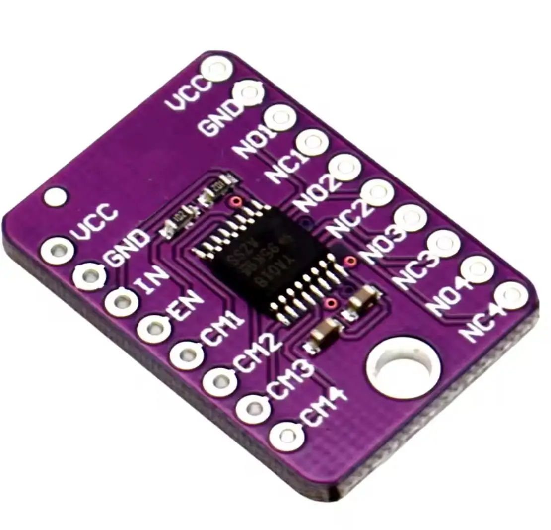MCU-5018 TS3A5018 4-Channel SPDT Analog Switch, 10Ω Low RON, High-Speed CMOS Switch for Signal Routing Multiplexer