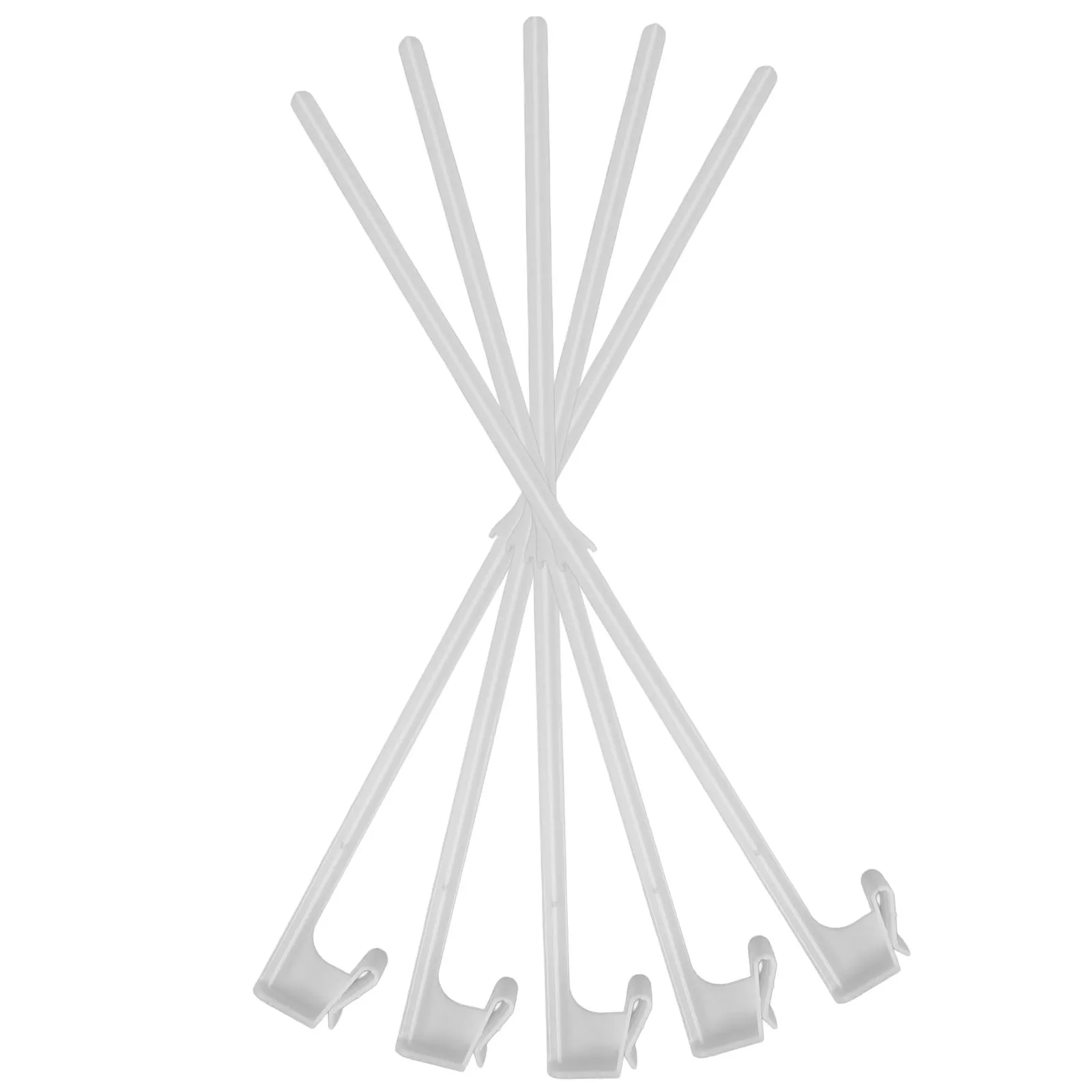 

5 шт., держатель для флагштока на окно автомобиля, 44 см, белый пластиковый зажим на флагштоки, автомобильный баннер, прочный, прочный, предупреждающий нации