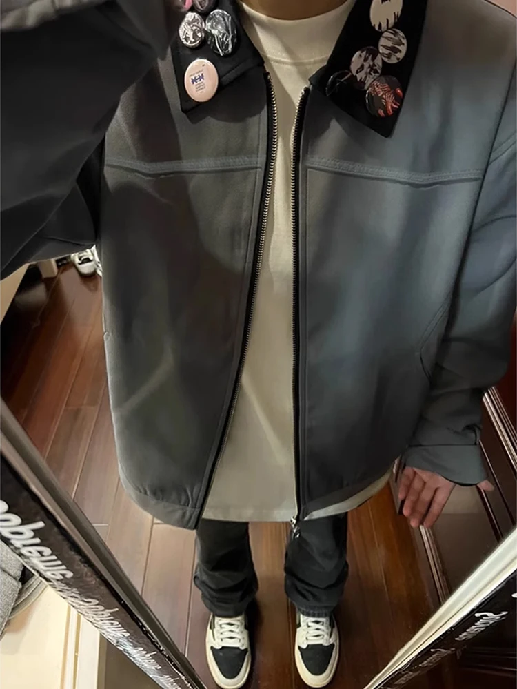 

Cleanfit Harrington Flight Jaet Men's Spring Autumn Trendy High-End ort American Workwear Outerwear Loose Fit Anti-Wrinkle