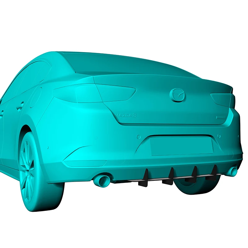 

Для Mazda 3 седан 2019-2024 год задний диффузор, бампер, спойлер, сплиттер, комплект кузова, аксессуары