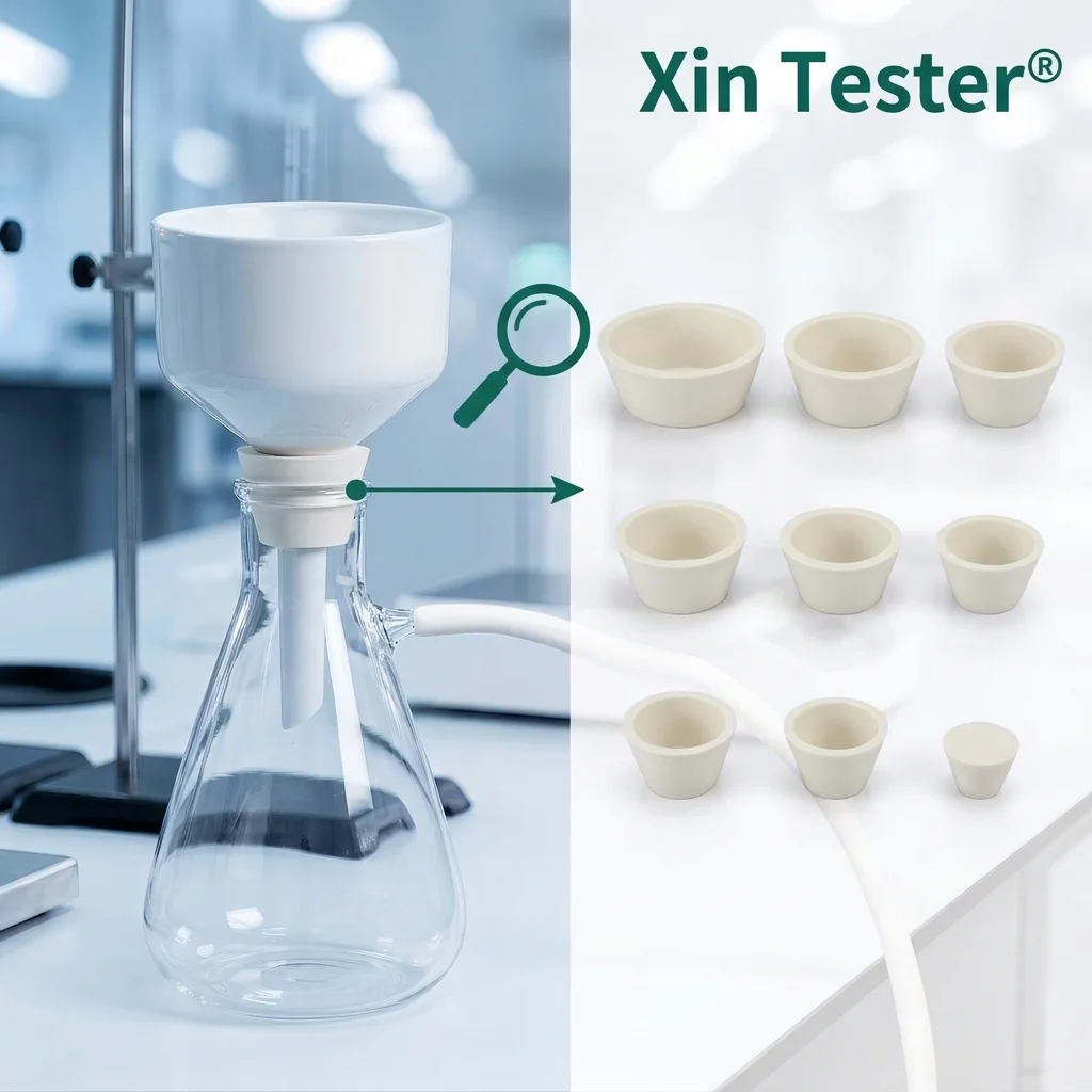 9PCS Set Lab Silicone Filter Adapter Cones #1‑#9 Elastic Sleeve For Laboratory Glass Funnel Vacuum Filtration Work
