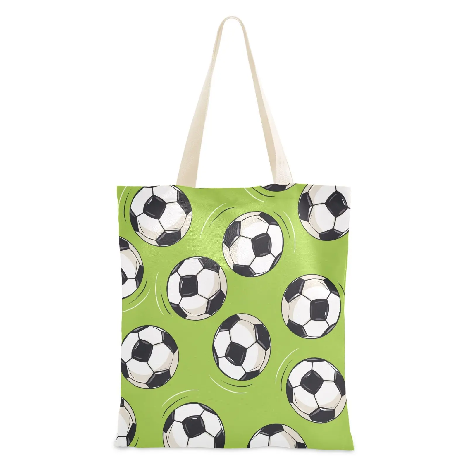 1pc Soccer Ball Tote Bag, Reusable Shopping Bag, Suitable for Daily Use, Shopping, School, Travel, A Unique Gift for Soccer Fans