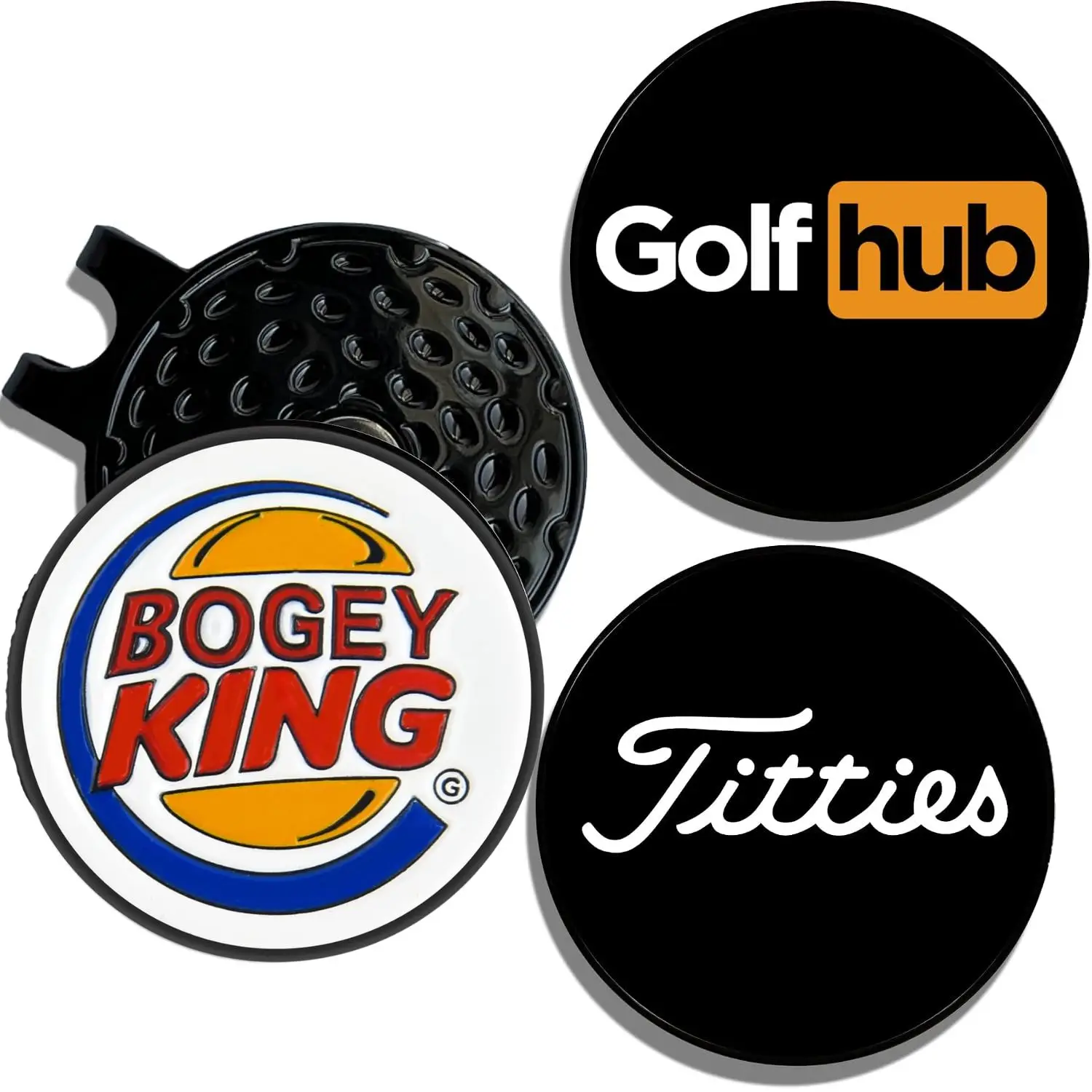 3 Counts Premium Golf Ball Marker with a Standard Magnetic Hat Clip, Funny Golf Ball Marker Hat Clip for Men Women, Great Golf A