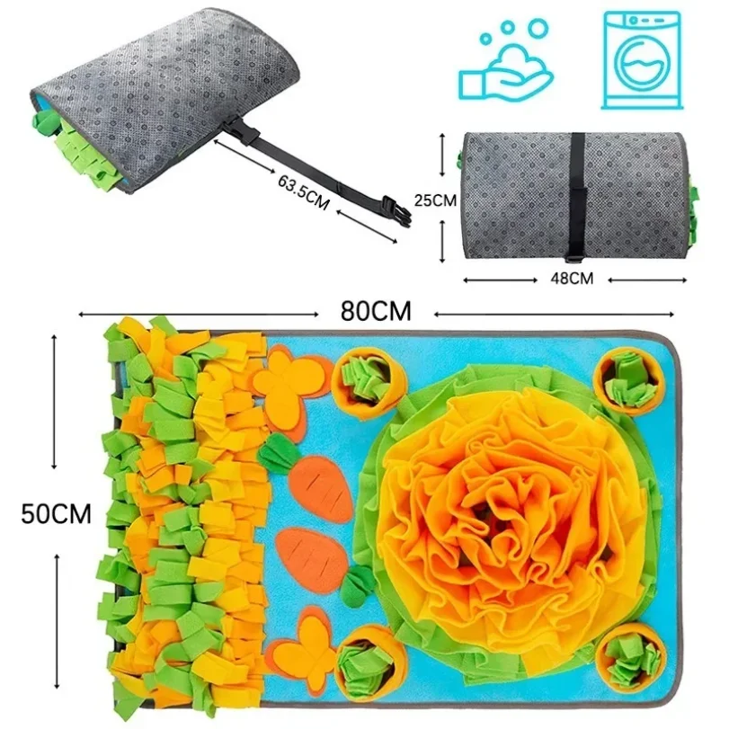 

Dog Snuffle Mat Large Pet Feeding Mat for Interactive Training Stress Relief Slow Feeder Toys