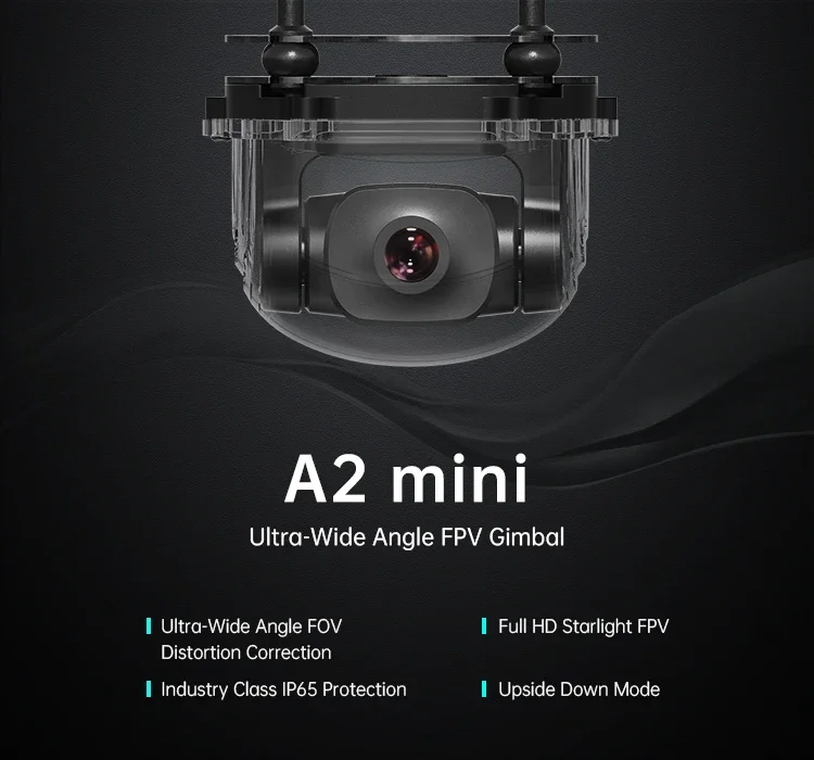 SIYI Siyi A2 mini ultra wide angle FPV gimbal 1080 starlight night vision industrial grade three proof inverted mode