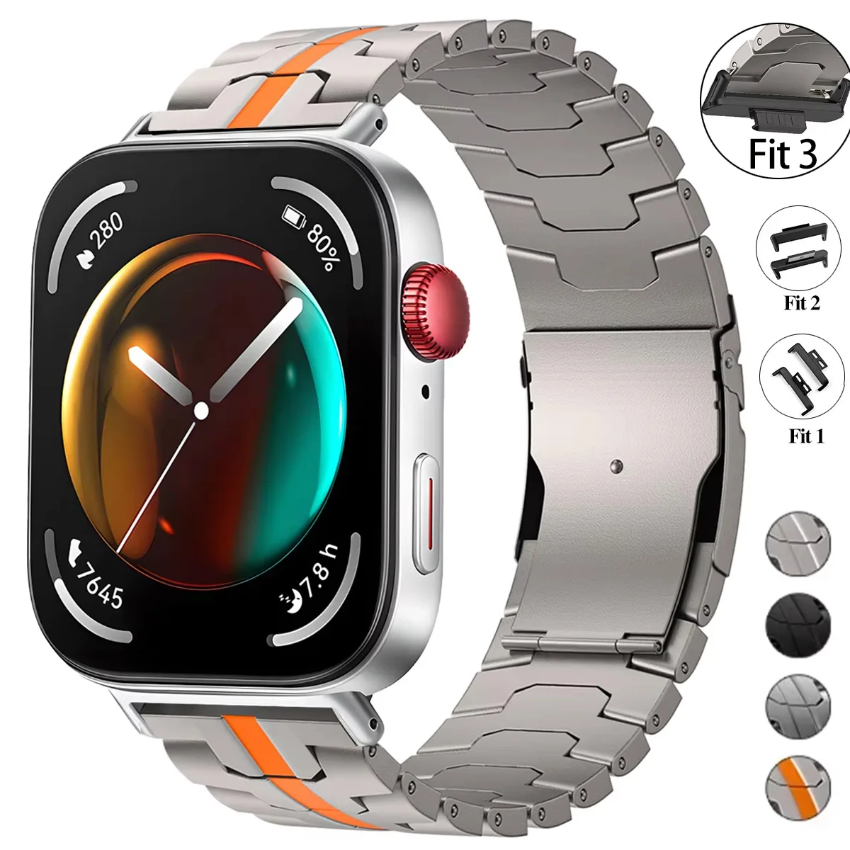 Роскошный ремешок из нержавеющей стали для Huawei Watch Fit 3 2 Браслет Correa для Huawei Watch Fit1 Аксессуары Металлический браслет