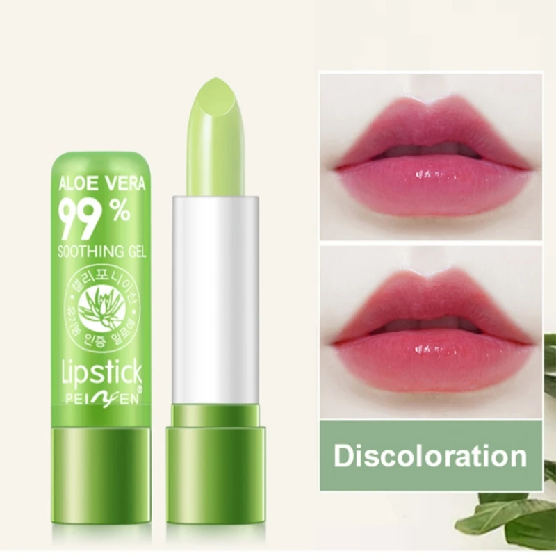 

Rose Red Wholesale Natural Aloe Vera Matte Lipsticks Color Changing Lipstick Tubes Lip Moisturizer Waterproof Lip Blam