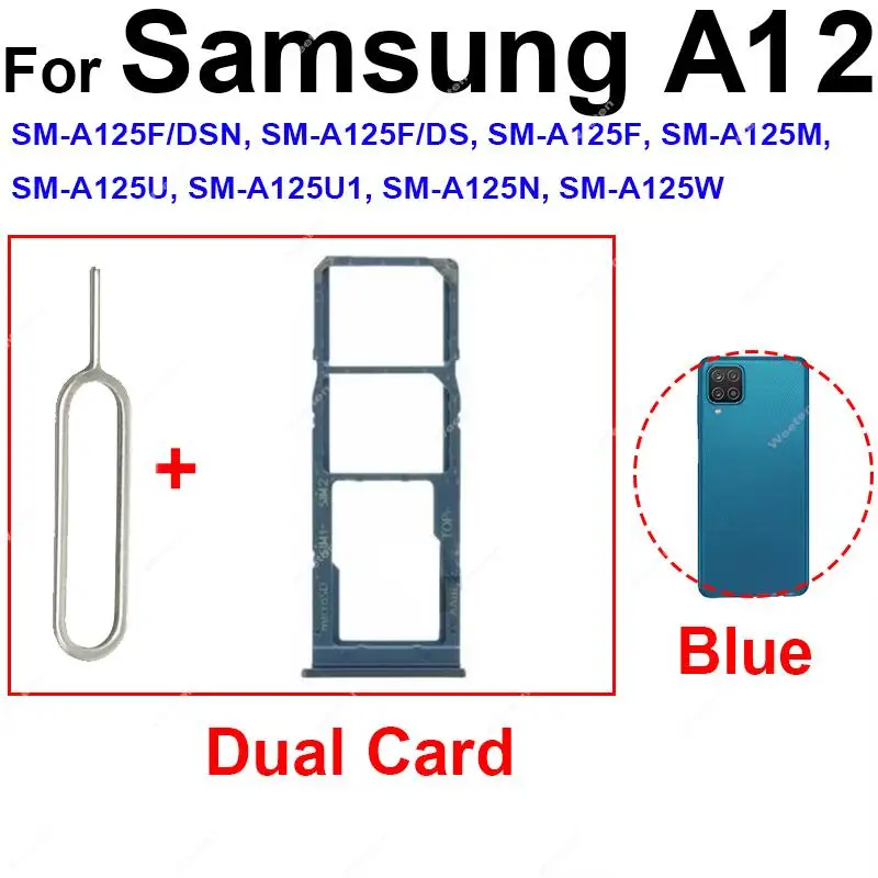 Лоток для Sim-карты для Samsung Galaxy A12 A125 A125F A125M A125N