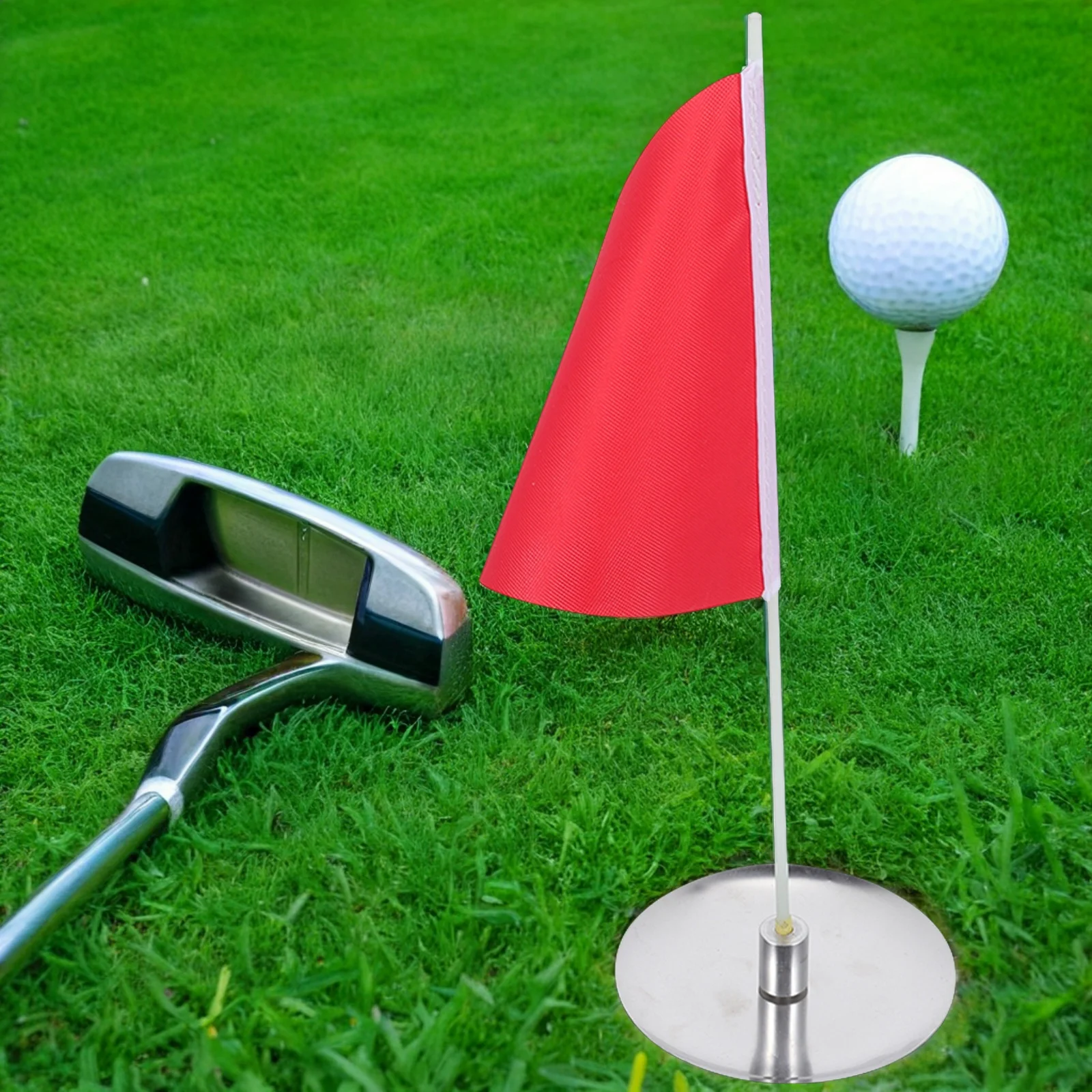 

4 Sets Cup Set Sturdy Outdoor Professional Putting Green Replacement Training Supplies Lightweight Portable Flags