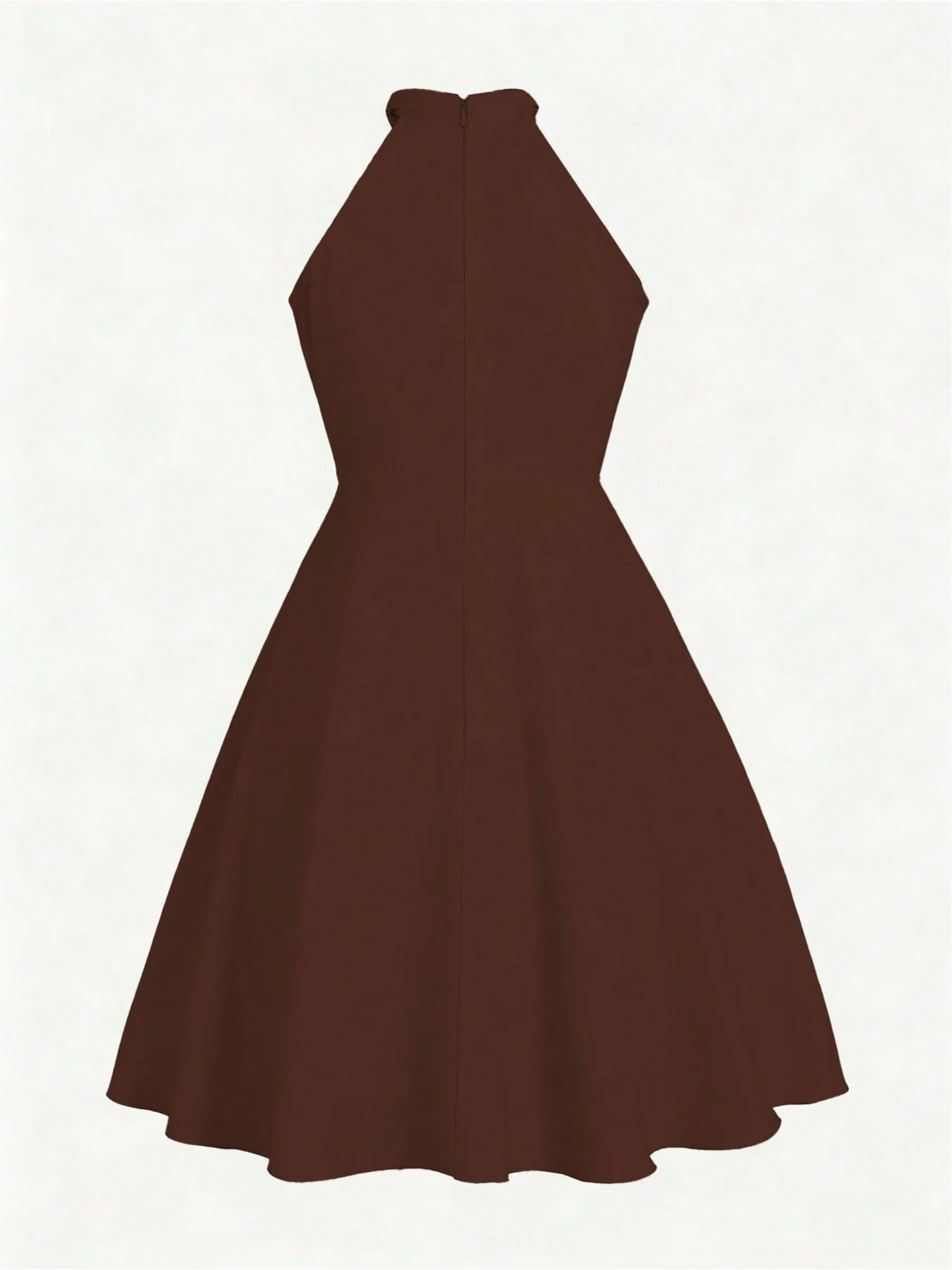 Sommerkleid für Mädchen, einfarbig, schulterfrei, ärmellos, lässig, elegant, mit hängendem Hals, locker, bequem, mittellang – Detail 5
