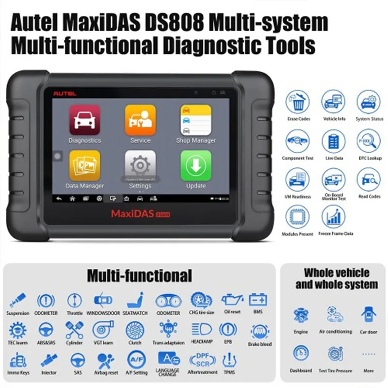 Picture 7: Original MaxiDAS DS808K Diagnostic Tool Full Set Support Injector Coding & Key Coding