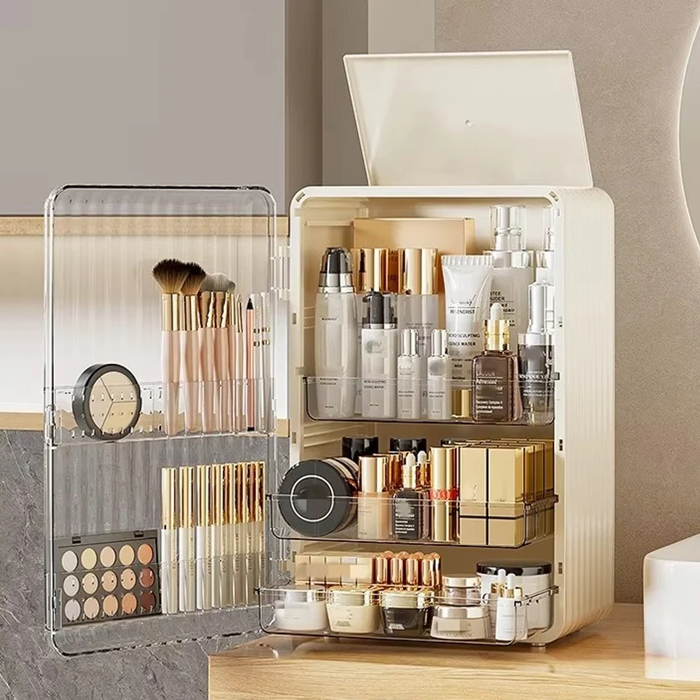 

Light Luxury Dustproof Cosmetics Storage Box Skin Care Products Storage Cabinet Dressing Table Drawer Large Capacity Storage Box