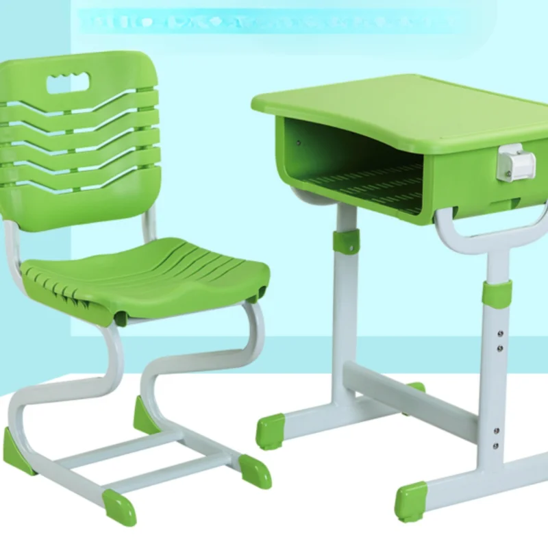 Escritorio y silla de estudio para estudiantes de escuela primaria, juego de mesa y silla elevable para escritura para niños