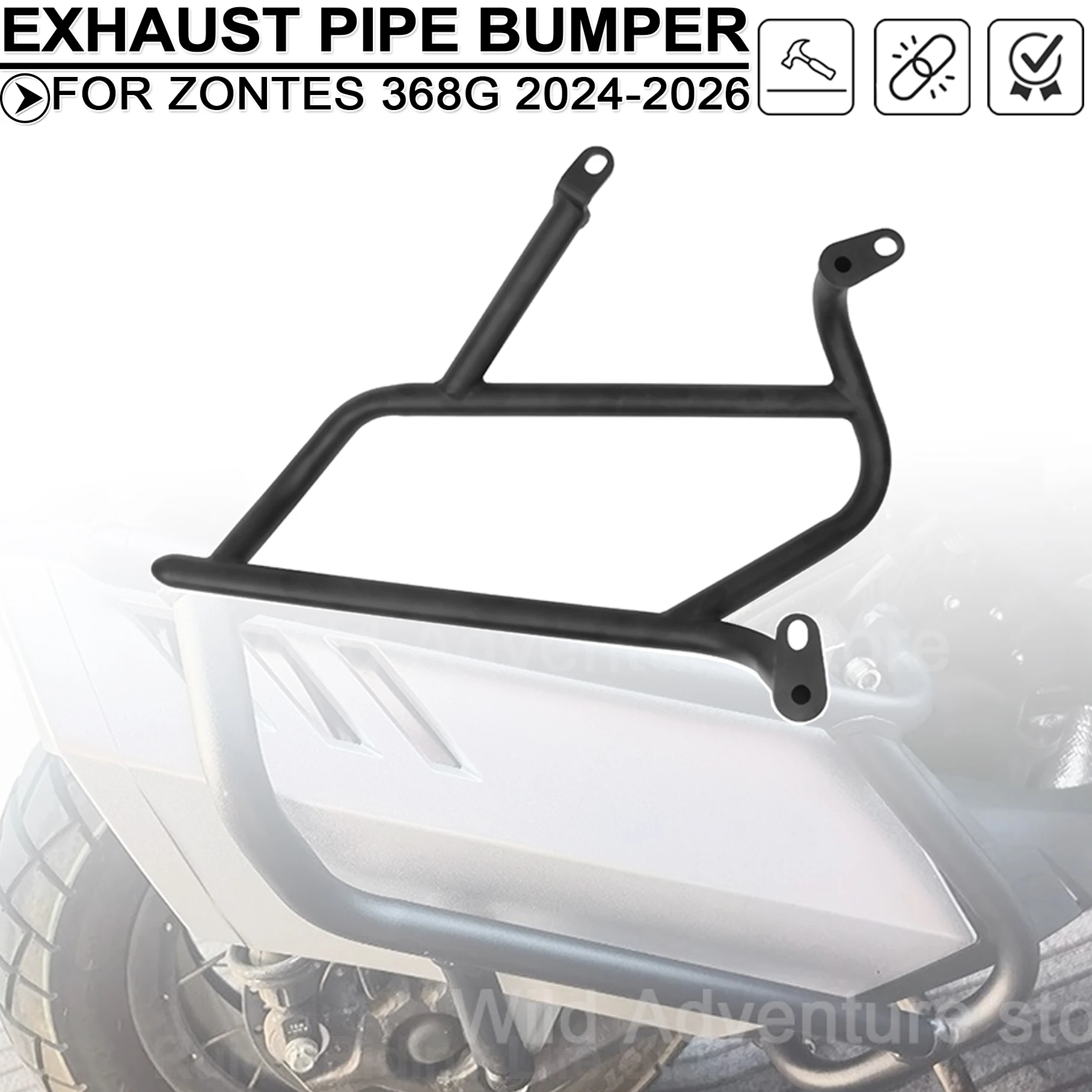 For ZONTES 368G G368 g368 368gMotorcycle Exhaust Muffler Crash Guard Bumper Anti‑Fall Protector Cover Shield Replacement parts