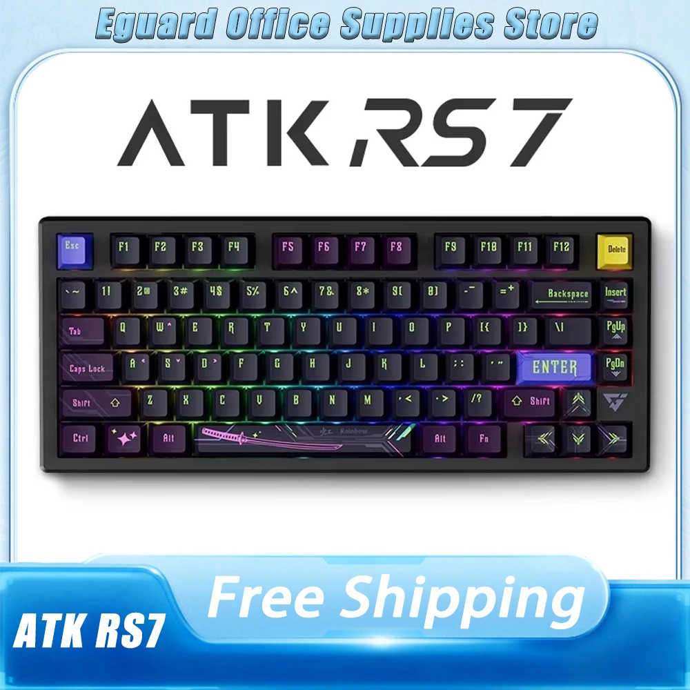 ATK RS7 Mechanical Keyboard Magnetic Switch 8K Wired Gaming Keyboard RGB Smart SPEED X Quick Trigger Varolant   Pc Gamer Mac Gif