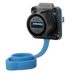 CNLINKO M20 IP68 USB 2.0/3.0 Waterproof Female Socket – Panel Mount, 5Gbps Fast Charge/Sync for Industry & Outdoor Devices