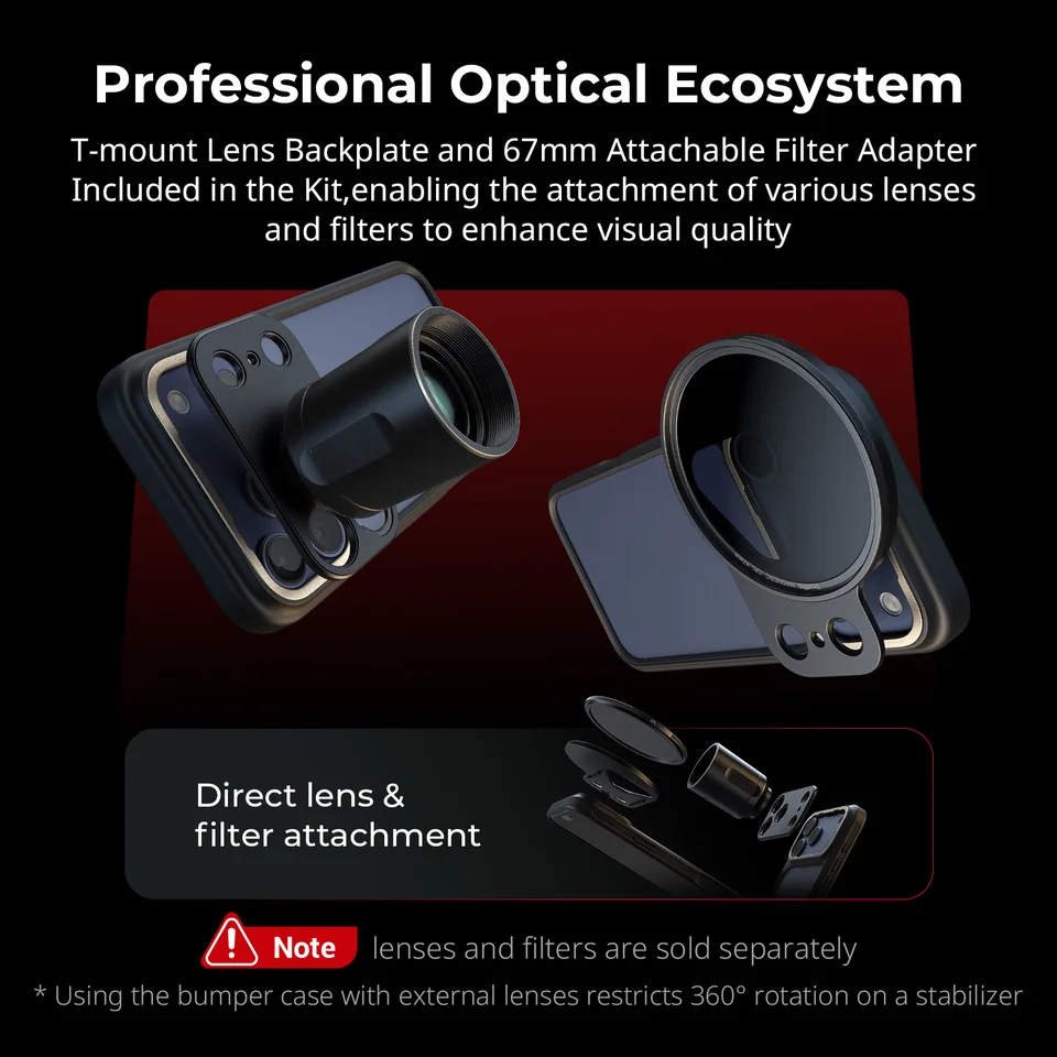 SmallRig iPhone 17 Pro Max Cage with Lens Filters