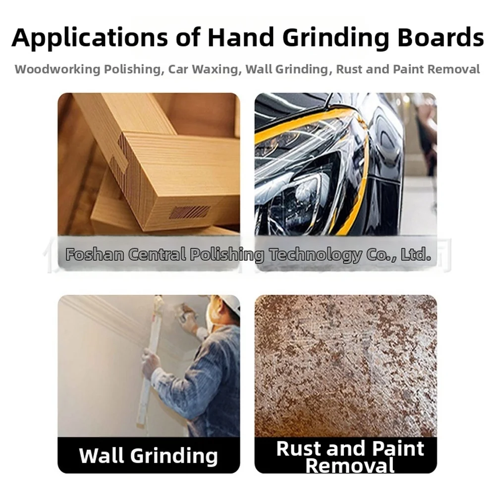 1 قطعة طحن اليد الجافة دفع مجلس سيارة المعجون الرماد اليد المسوي مستطيلة فراغ الصنفرة طحن الرماد مجلس أداة إصلاح الجسم #3