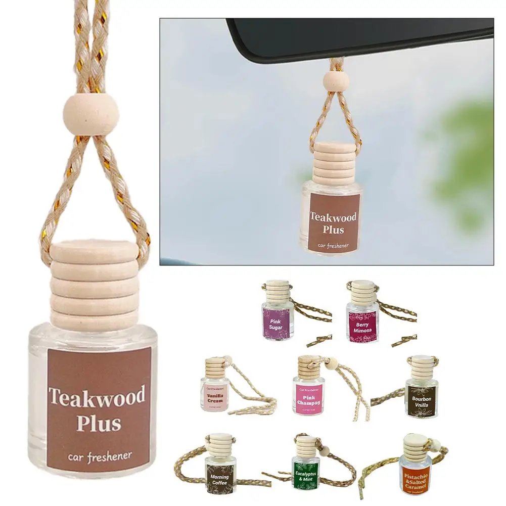 Car Aromatherapy Pendant Portable Glass Bottle Hanging Decoration Aromas Diffuser Present  For Car Home Office Bathroom
