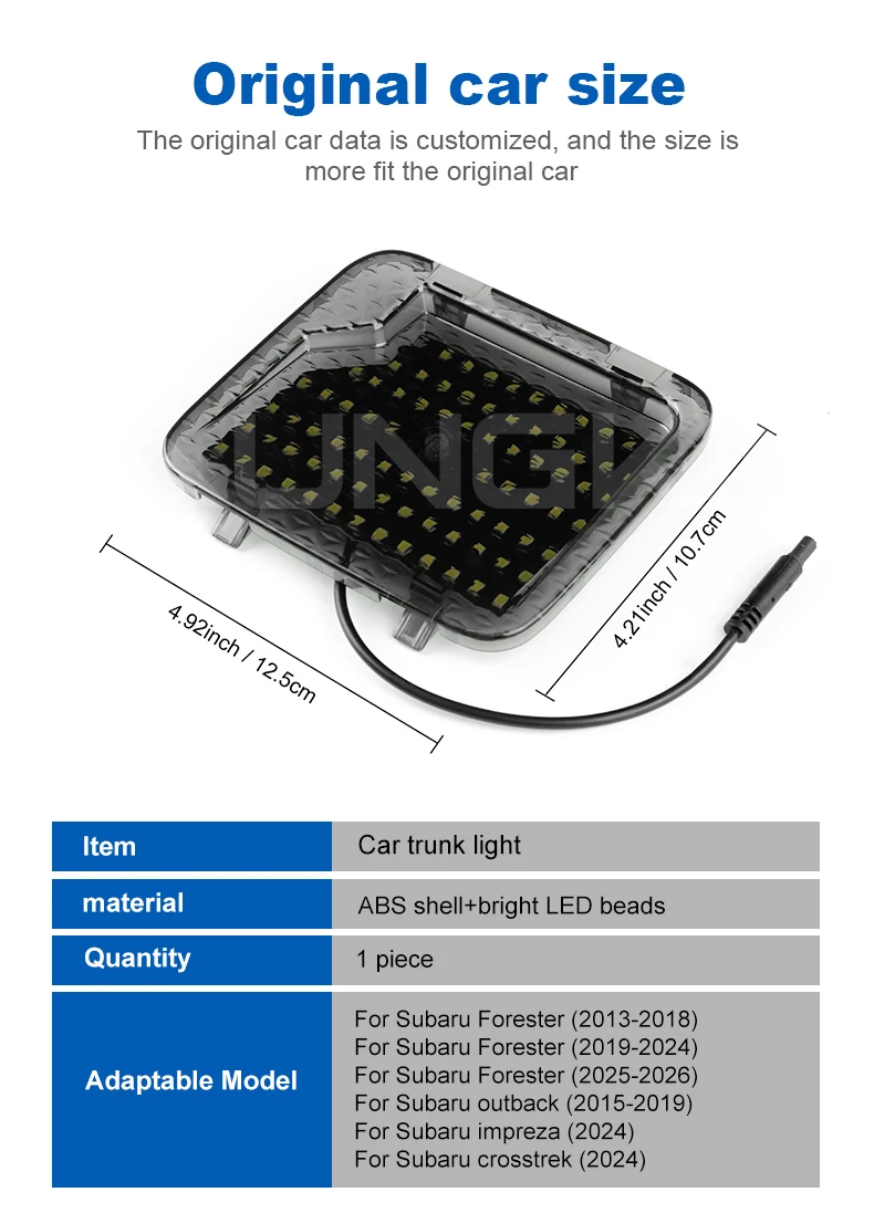 Für Subaru Crosstrek Impreza Forester Outback Zubehör LED Auto Kofferraum Licht Gepäck Kofferraum Lampe Heckklappe Lichter Koffer Dome – Detail 7
