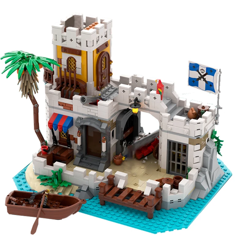 

New 1149PCS medieval Pirate Series MOC modular Lagoon Lockup model DIY creative ideas children Toy Gift building blocks MOC-6267