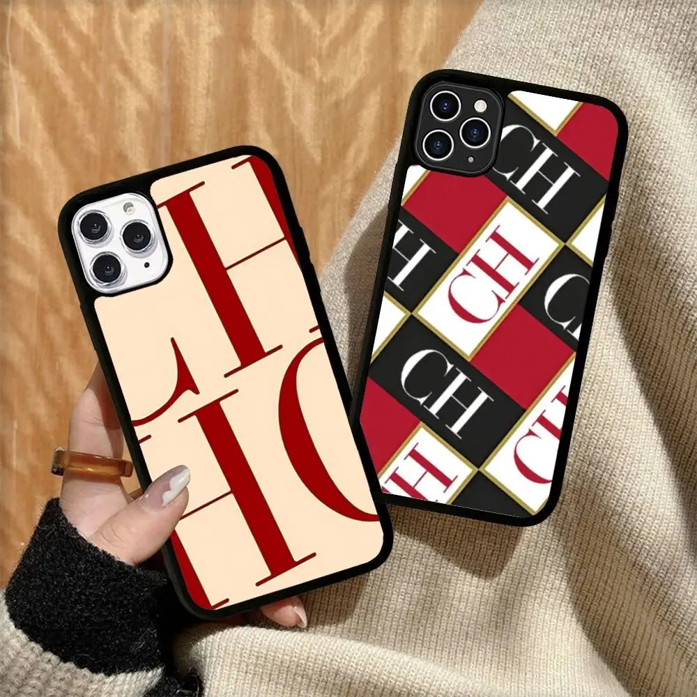 

C-Carolina Fashion H-Herrera For IPhone 17 16 15 14 13 12 11 Mini Pro Max Plus PC+TPU Back Phone Cover