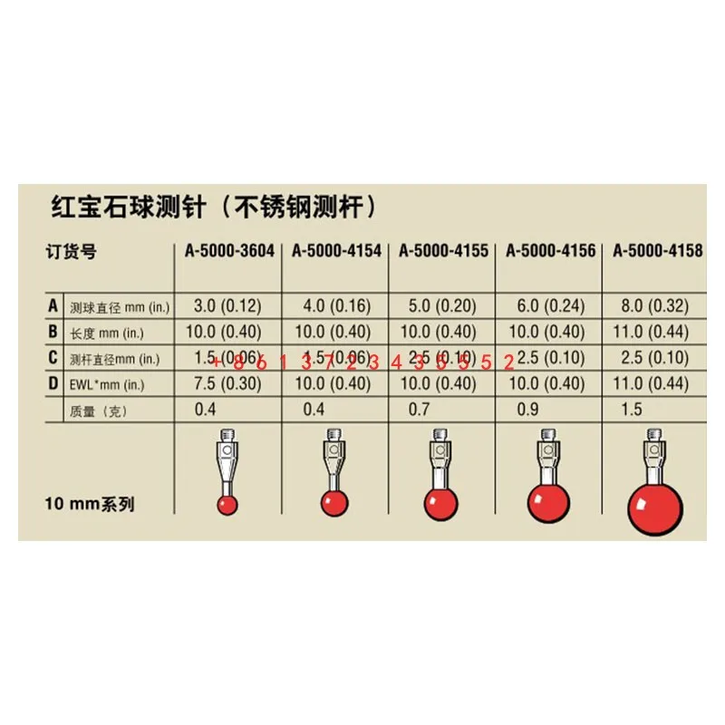 Renishao three coordinate measuring needle A-5000-3604 Ruby measuring needle Renton three coordinate measuring needle