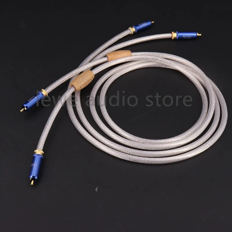 1 pair Nordost Valhalla hifi audio cable 2 to 2 RCA cable 7N Silver plated conductor