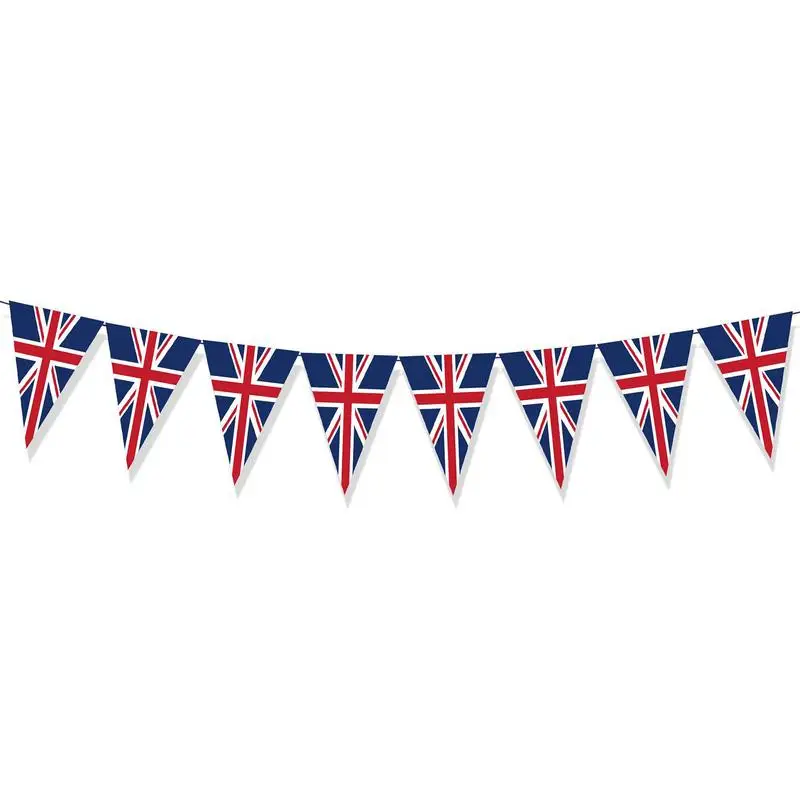 Union Jack Bunting UK British Flag Bunting Fabric Small String Decorations For Home Office Bar Garden Wedding Baby Shower